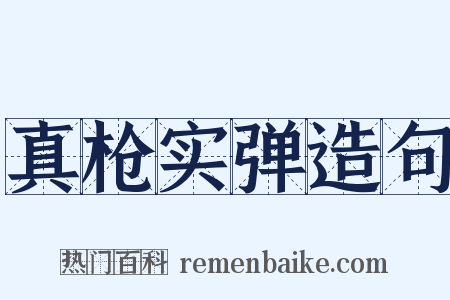 真枪实弹造句是什么意思的图片